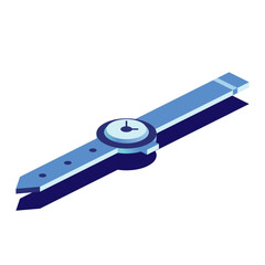 Isometric Wrist Watches isolated on white. Icon with Men's or Women's Watches. 3d Object.