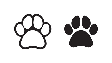 Dog pow print flat icon, vector art © Ian