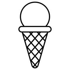 Obraz na płótnie Canvas ice cream wafer cone