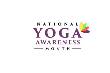 National Yoga Awareness Month background template Holiday concept