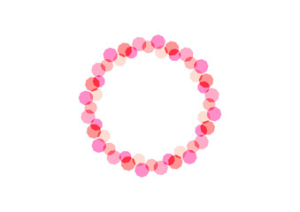 キラキラビーズのようなイラスト_ピンク