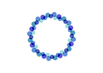 キラキラビーズのようなイラスト_ブルー