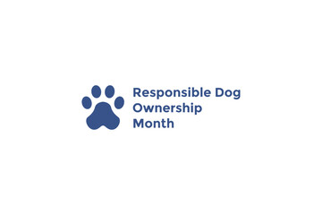 Responsible Dog Ownership Month background template Holiday concept