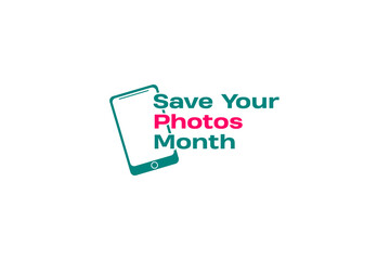 Save Your Photos Month background template Holiday concept