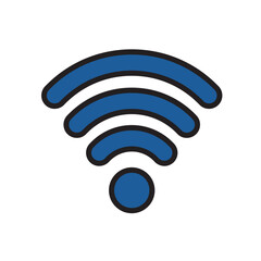 Wifi  Filled OutlineIcon Design Vector