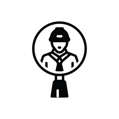 Black solid icon for inspector 