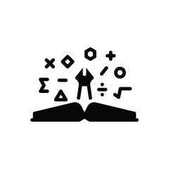 Black solid icon for mathematical 