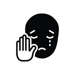 Black solid icon for mood 