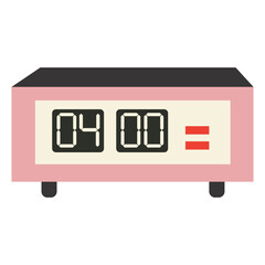 Digital clock flat illustration