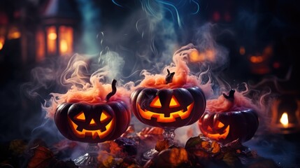 Halloween Background Using Generated AI Tools