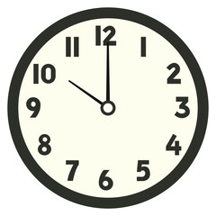 Ten O'clock flat illustration