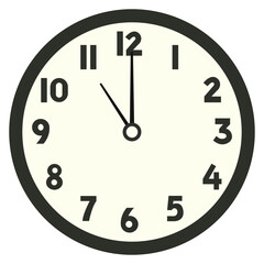 Eleven O'clock flat illustration