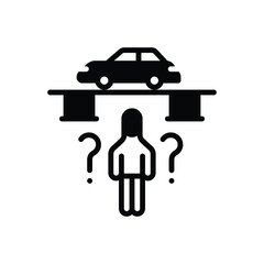 Black solid icon for assume 