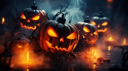 Halloween Background Generated with Ai Tool