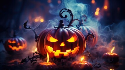 Halloween Background Generated with Ai Tool