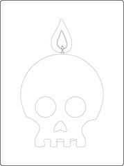 Halloween coloring pages for kids with hand drawn black color pumpkin sketch illustration