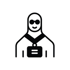 Black solid icon for nickname