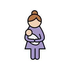 Mother and baby icon