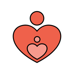 Mother and baby icon