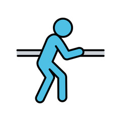 Person with handrail icon