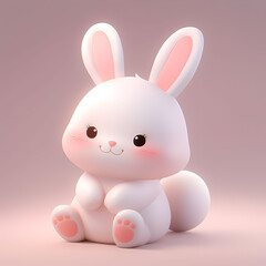 Cute little bunny with a funny expression