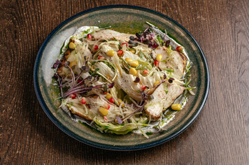 salad with grilled chicken fillet