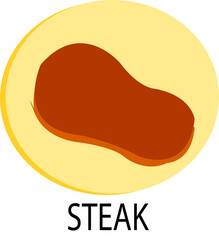 illustration of a steak