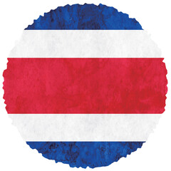 コスタリカ　国旗　水彩　円　アイコン