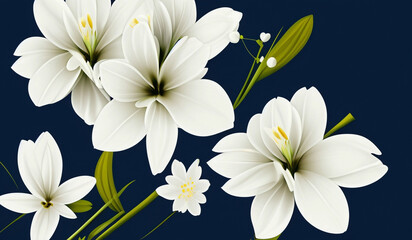 Fototapeta na wymiar blooming white flowers stock images 