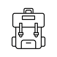 backpack sign symbol vector glyph color icon