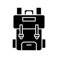 backpack sign symbol vector glyph color icon