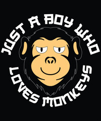 Monkey t-shirt design.