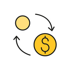 Coin exchange icon