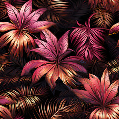 Luxury Palms Seamless Pattern Background