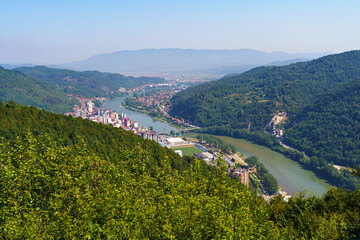 Town Zvornik by Drina river in Bosnia and Herzegovina