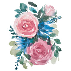 watercolor flower bouquet clipart