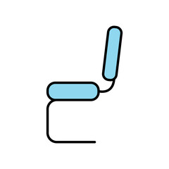 Cantilever chair icon