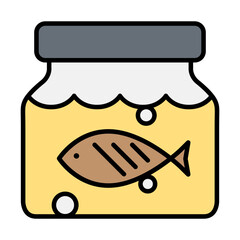 Fish in the bottle icon