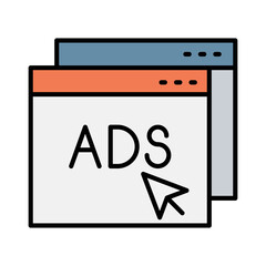 Advertisement online icon