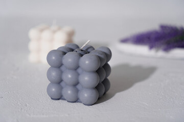 Spa composition with aroma candles.