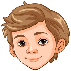 Blond Man's Face Cartoon Illustration