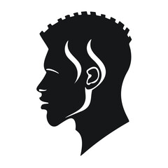 Afro American Man Profile  Silhouette