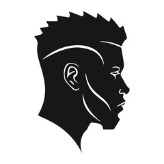 Afro American Man Profile  Silhouette