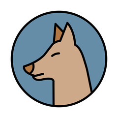 Police dog icon