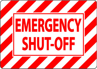 Electrical Equipment Warning Sign Emergency Shut-Off