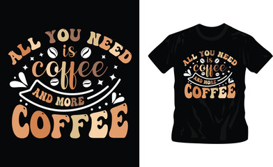 inspiration with coffee, slogan graphic typography design for print, illustration art, vector, vintage style t-shirt design editable template
