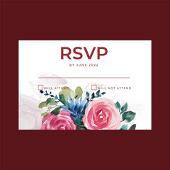 watercolor wedding invitation flower template