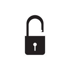 padlock icon logo vector design