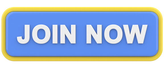 Join now button. 3D illustration.