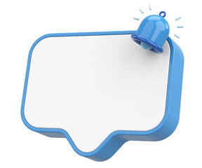 3D Notification Box. 3D Illustration.